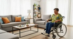 How can mobility-friendly furniture improve independent living at home?