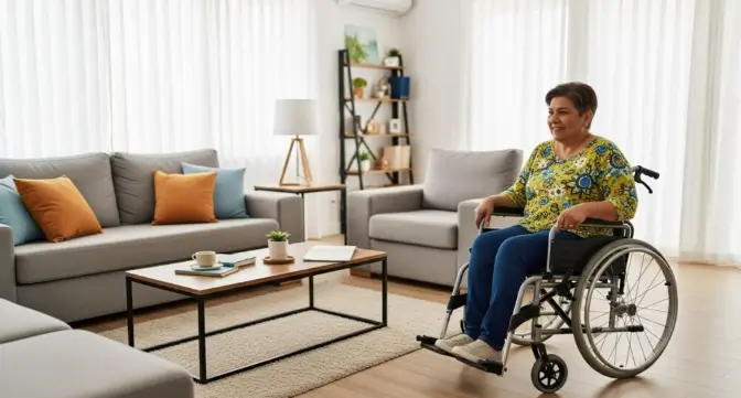 How can mobility-friendly furniture improve independent living at home?